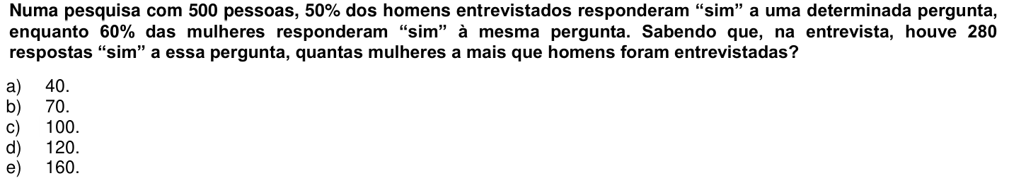 Questão 48 no caderno 1ª fase da UFPR 2013