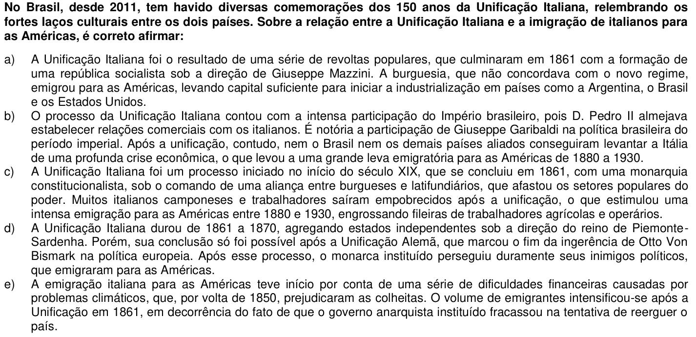 Questão 63 no caderno 1ª fase da UFPR 2013