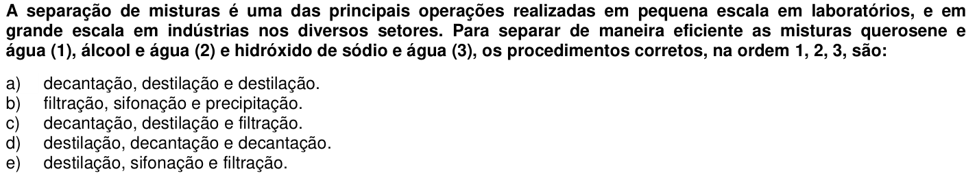 Questão 64 no caderno 1ª fase da UFPR 2013