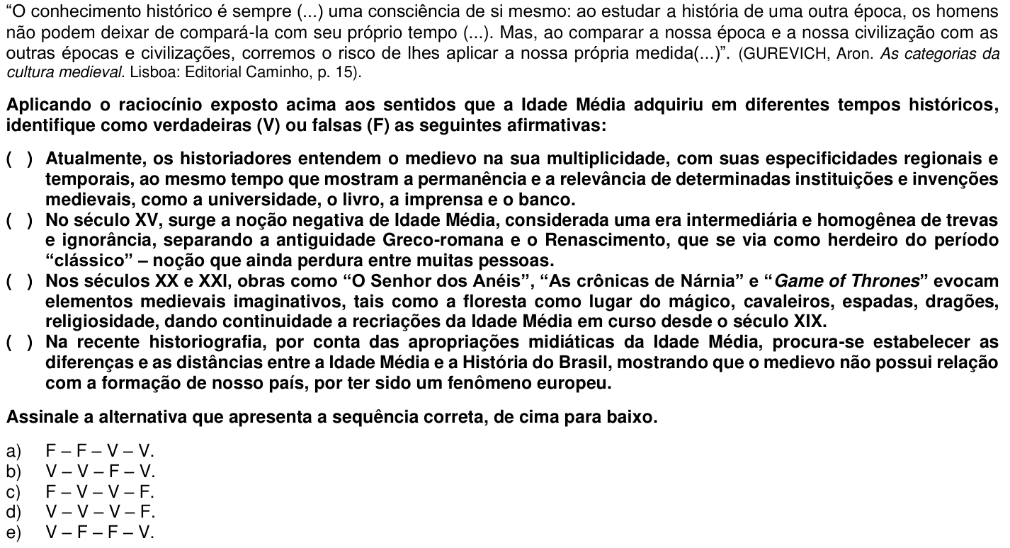 Questão 5 no caderno 1ª fase da UFPR 2014
