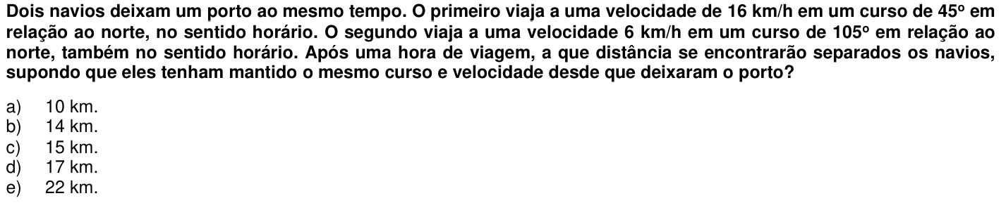 Questão 34 no caderno 1ª fase da UFPR 2014
