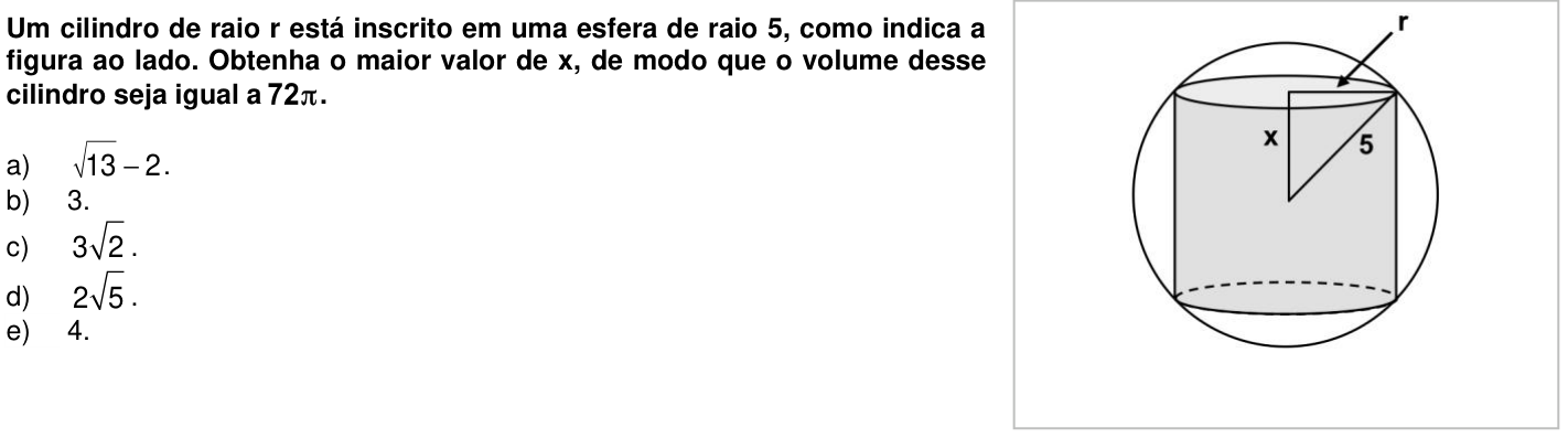Questão 36 no caderno 1ª fase da UFPR 2014