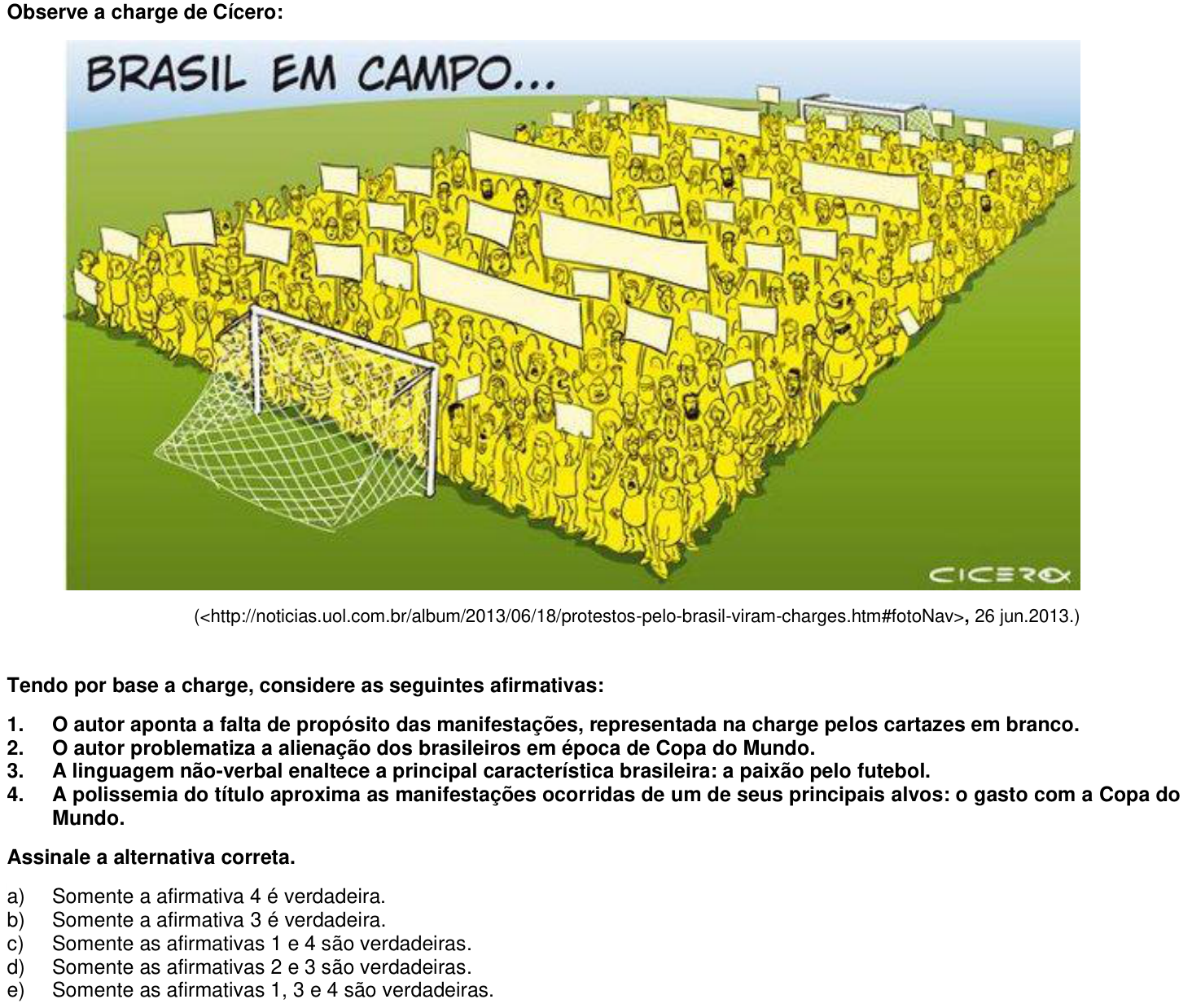 Questão 48 no caderno 1ª fase da UFPR 2014