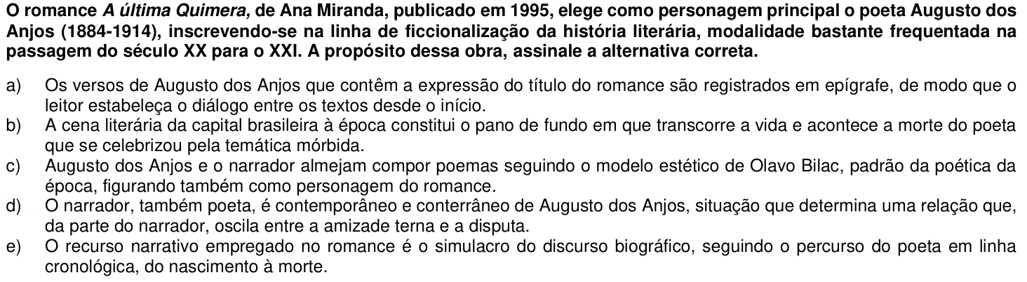 Questão 49 no caderno 1ª fase da UFPR 2014