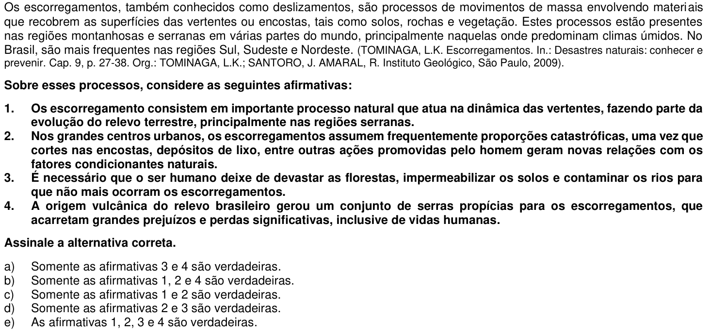 Questão 70 no caderno 1ª fase da UFPR 2014