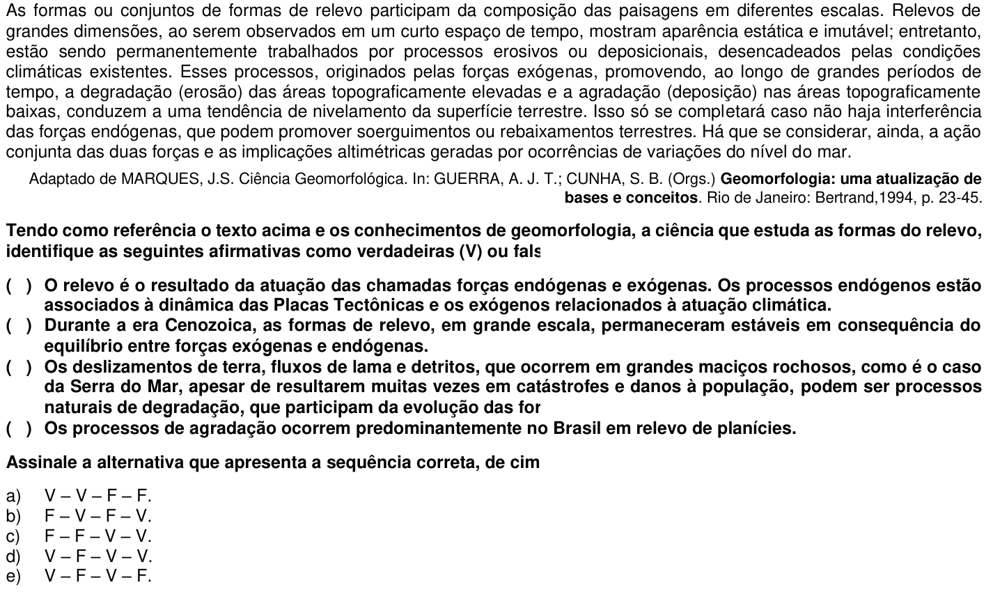 Questão 7 no caderno 1ª fase da UFPR 2015