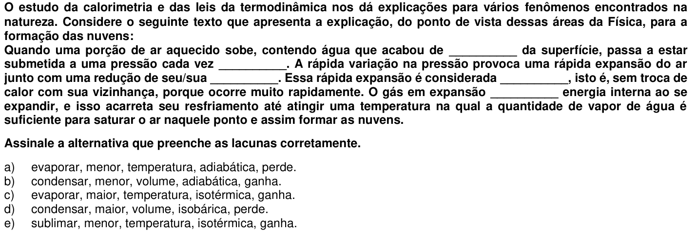 Questão 13 no caderno 1ª fase da UFPR 2015