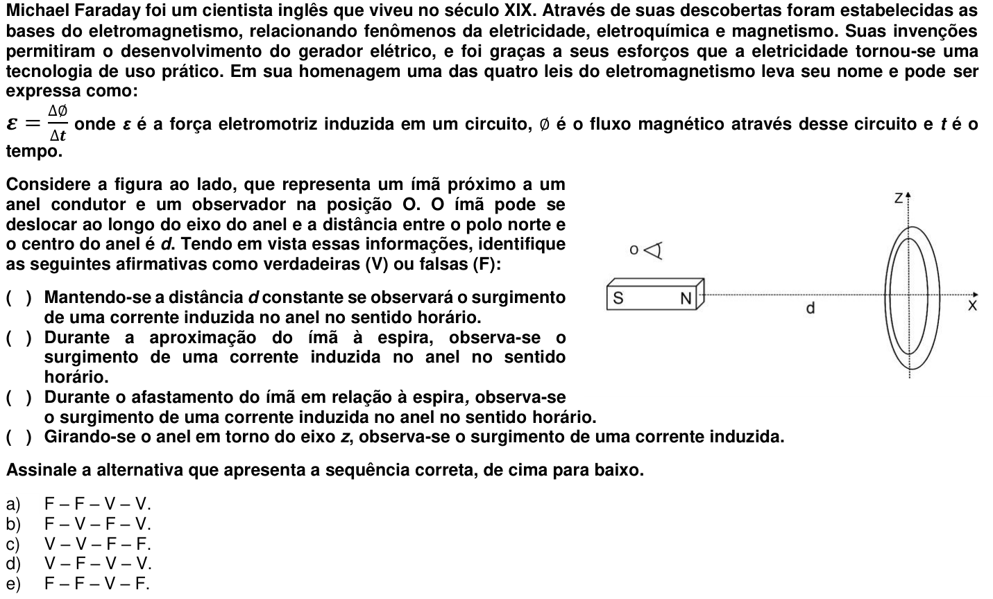 Questão 15 no caderno 1ª fase da UFPR 2015