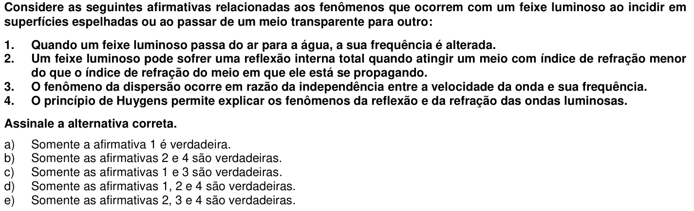Questão 17 no caderno 1ª fase da UFPR 2015