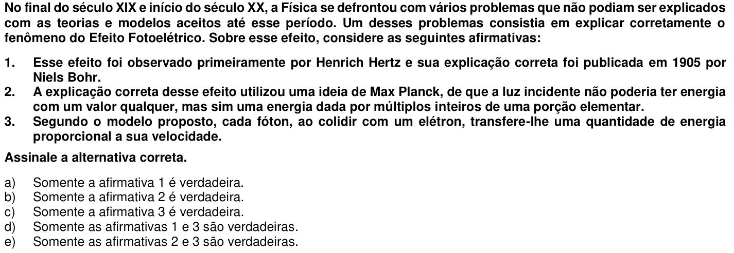 Questão 18 no caderno 1ª fase da UFPR 2015