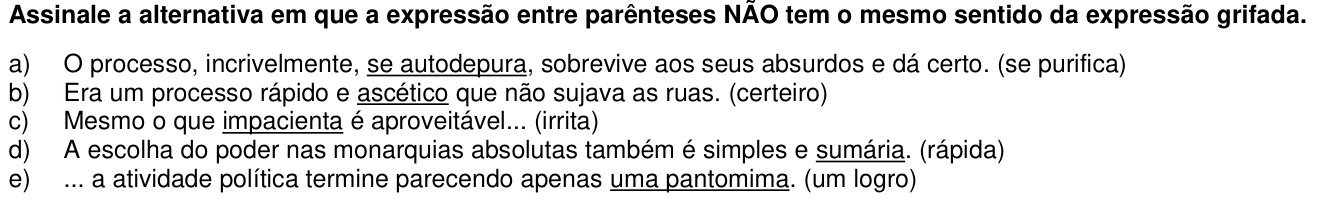 Questão 21 no caderno 1ª fase da UFPR 2015