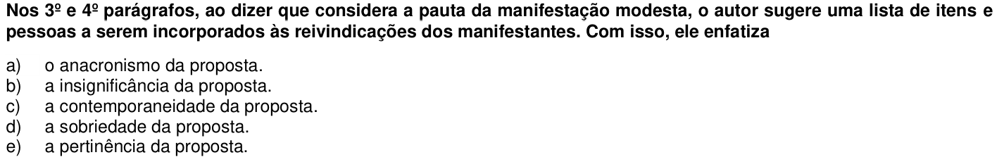 Questão 22 no caderno 1ª fase da UFPR 2015