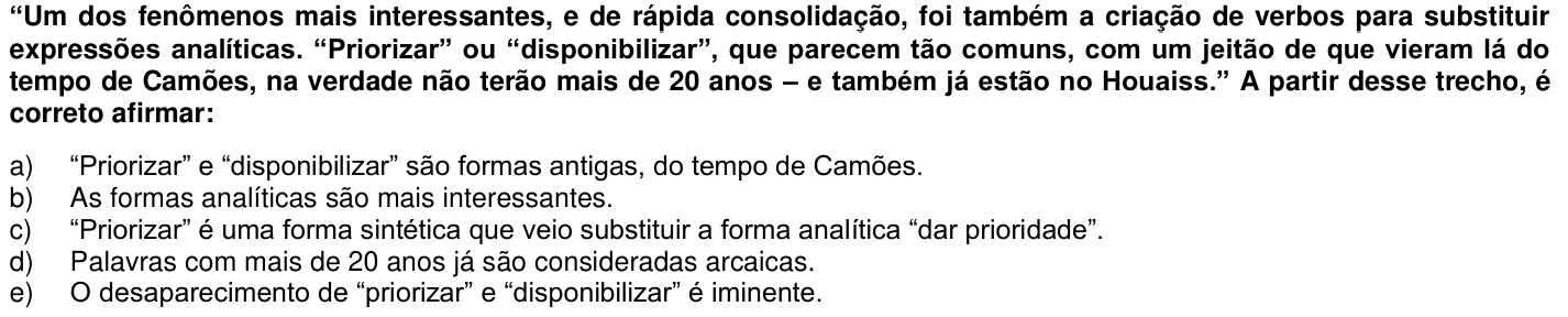 Questão 29 no caderno 1ª fase da UFPR 2015