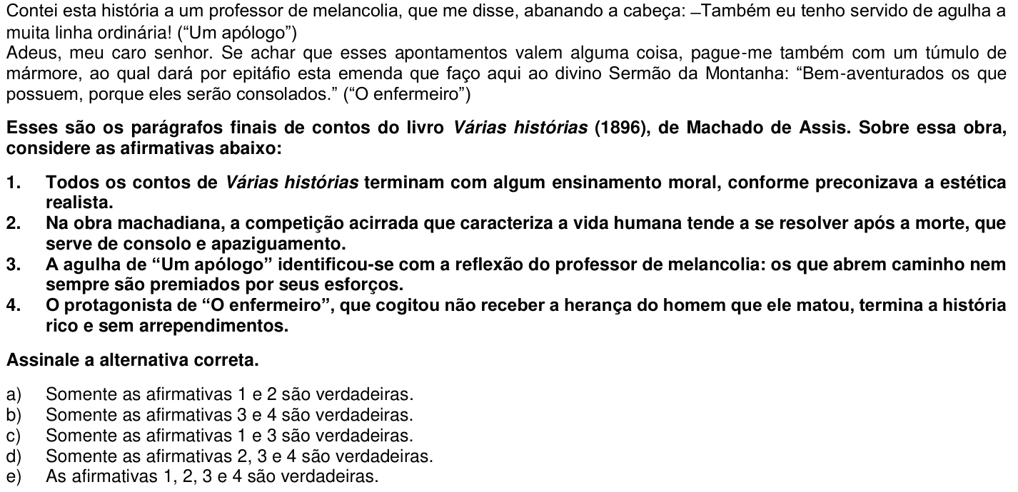 Questão 32 no caderno 1ª fase da UFPR 2015