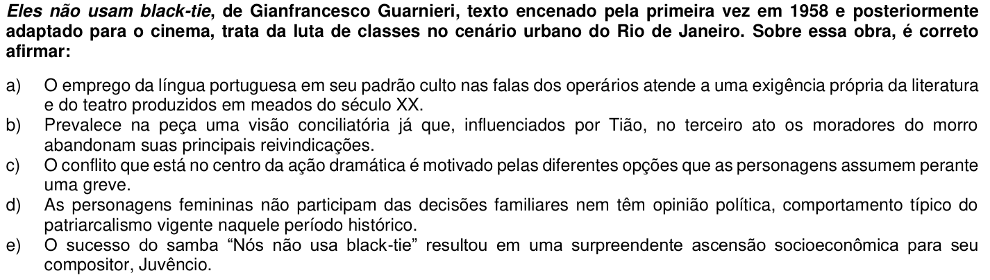 Questão 35 no caderno 1ª fase da UFPR 2015