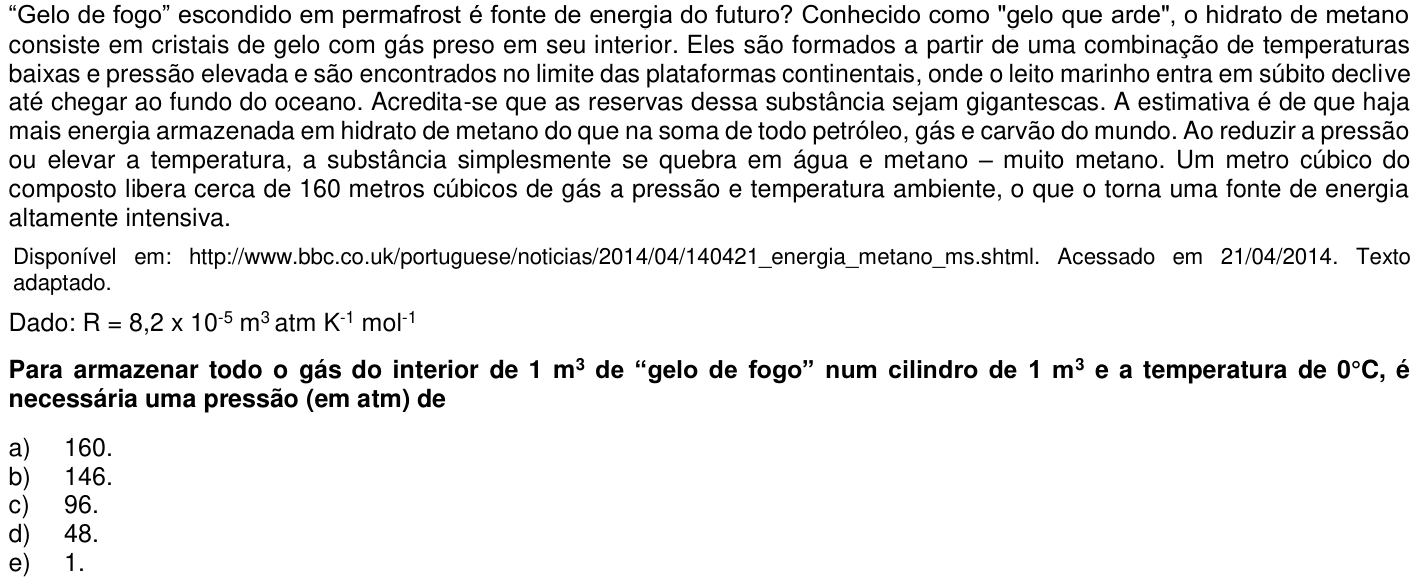 Questão 37 no caderno 1ª fase da UFPR 2015