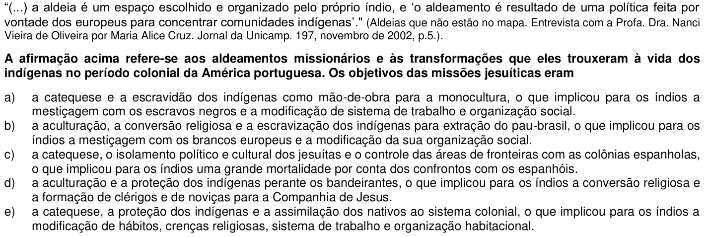 Questão 49 no caderno 1ª fase da UFPR 2015