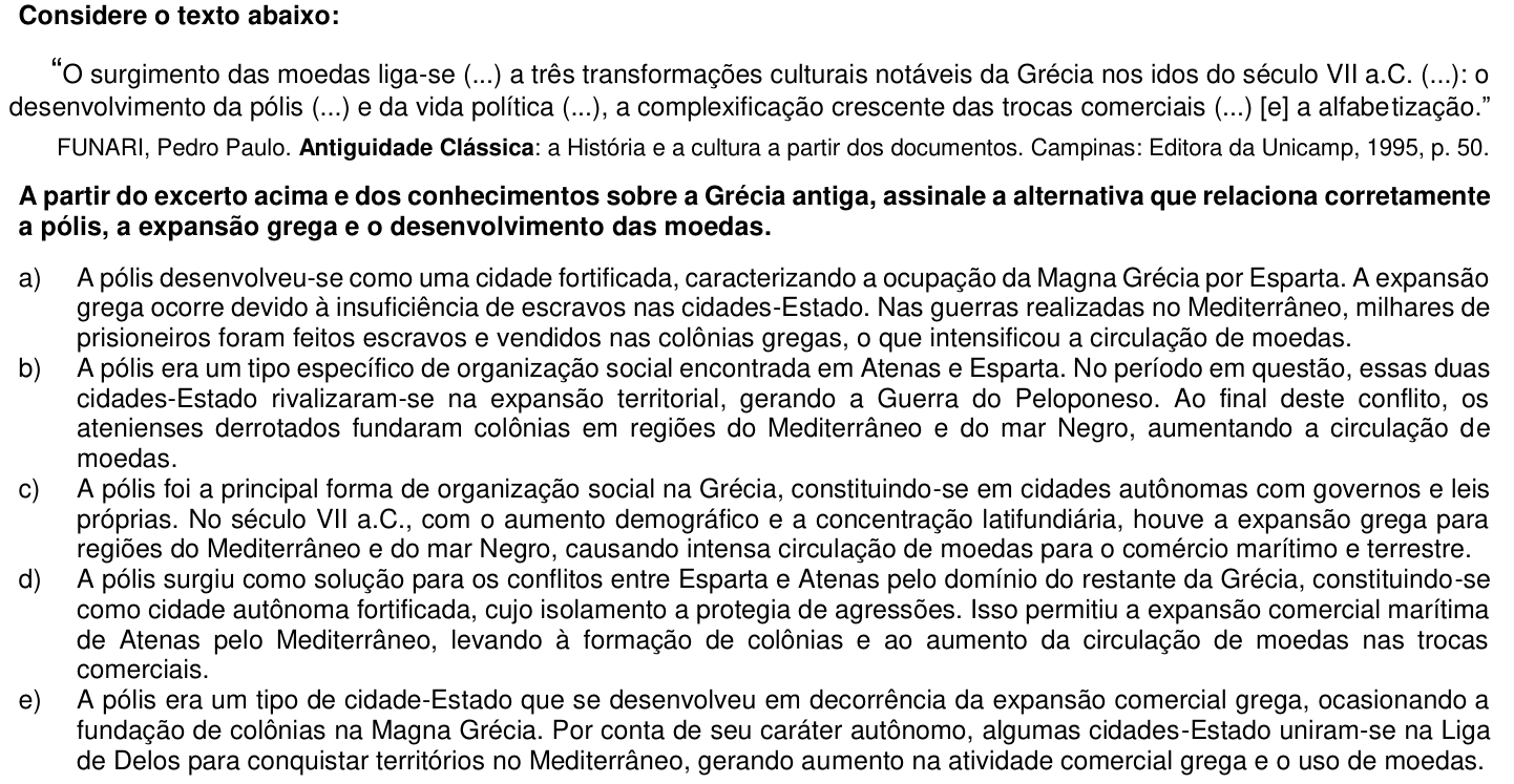 Questão 54 no caderno 1ª fase da UFPR 2015