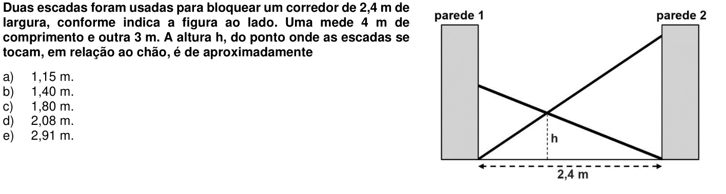 Questão 63 no caderno 1ª fase da UFPR 2015