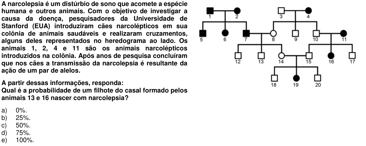 Questão 65 no caderno 1ª fase da UFPR 2015