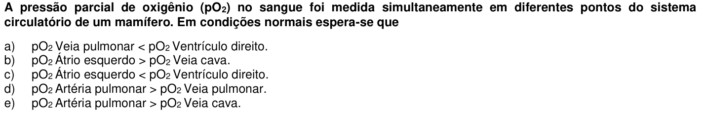 Questão 66 no caderno 1ª fase da UFPR 2015