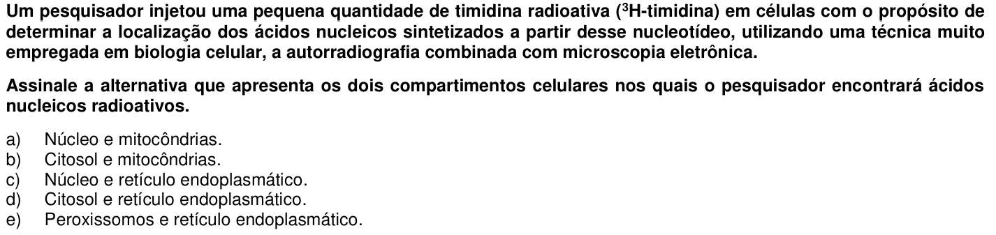 Questão 69 no caderno 1ª fase da UFPR 2015