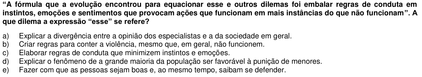 Questão 4 no caderno 1ª fase da UFPR 2016