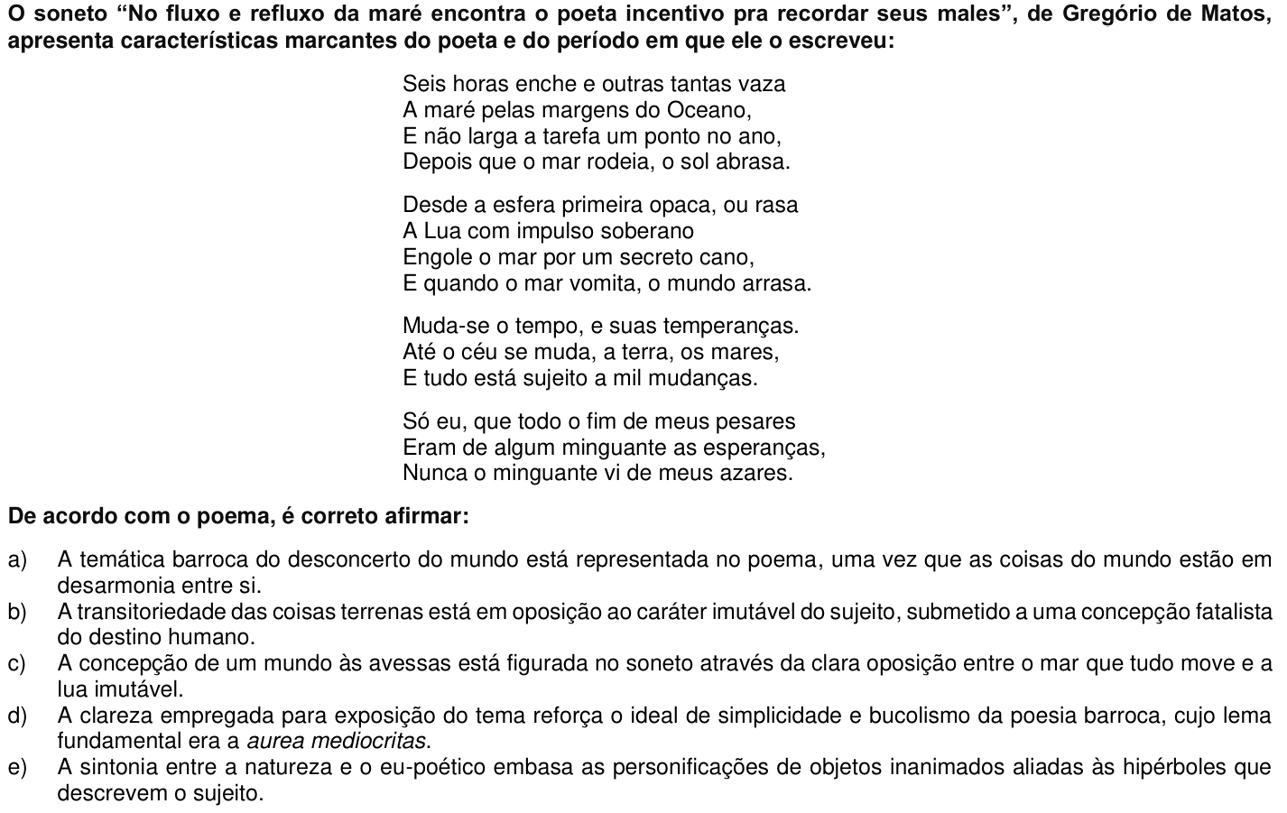 Questão 13 no caderno 1ª fase da UFPR 2016