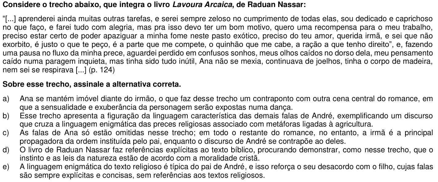 Questão 16 no caderno 1ª fase da UFPR 2016