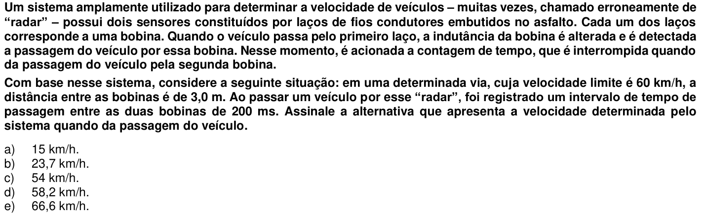 Questão 28 no caderno 1ª fase da UFPR 2016