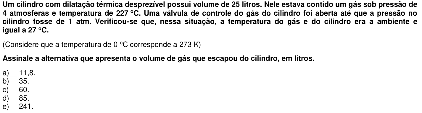 Questão 33 no caderno 1ª fase da UFPR 2016
