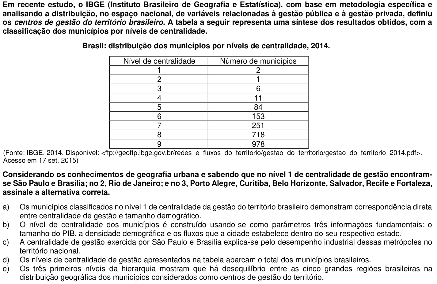 Questão 42 no caderno 1ª fase da UFPR 2016