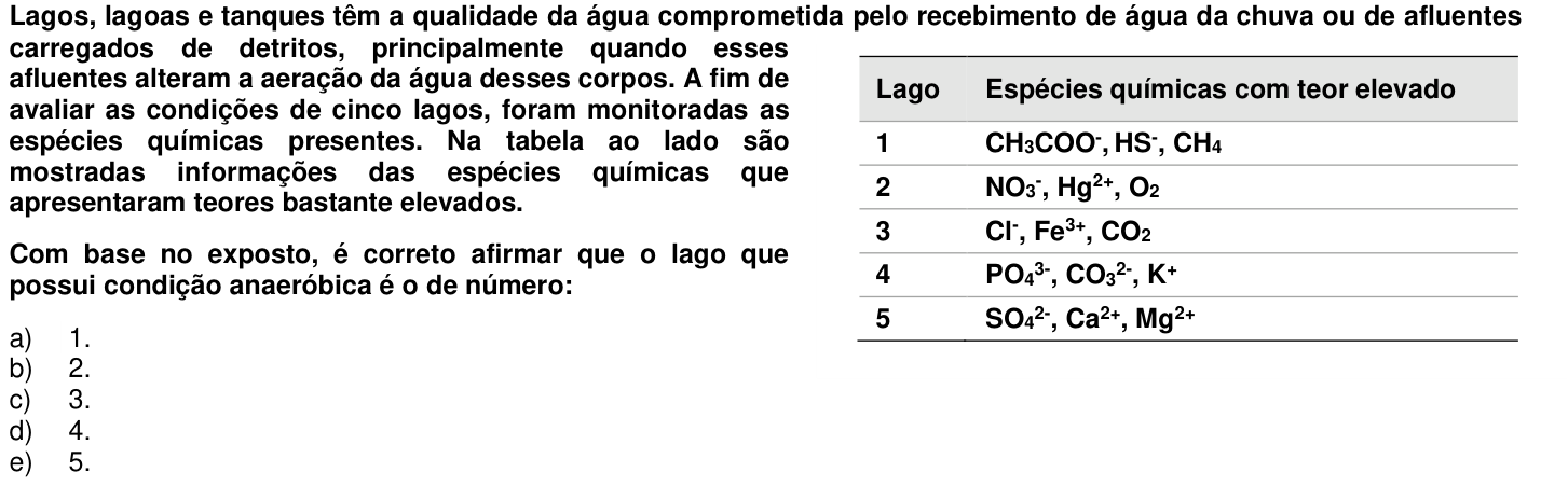 Questão 51 no caderno 1ª fase da UFPR 2016