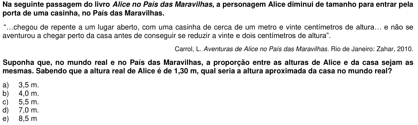 Questão 57 no caderno 1ª fase da UFPR 2016