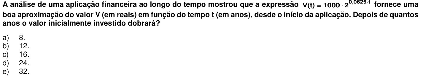 Questão 62 no caderno 1ª fase da UFPR 2016