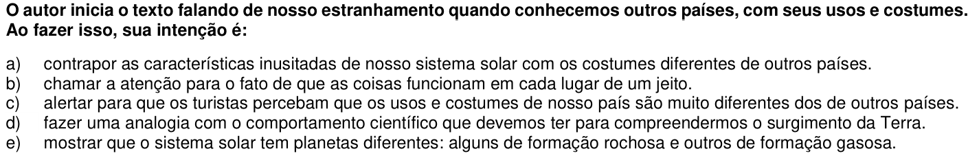 Questão 1 no caderno 1ª fase da UFPR 2017
