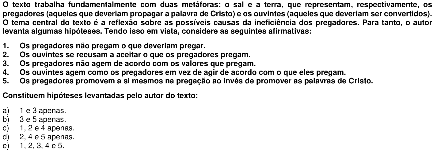 Questão 6 no caderno 1ª fase da UFPR 2017