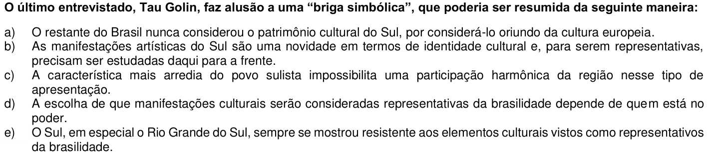 Questão 9 no caderno 1ª fase da UFPR 2017