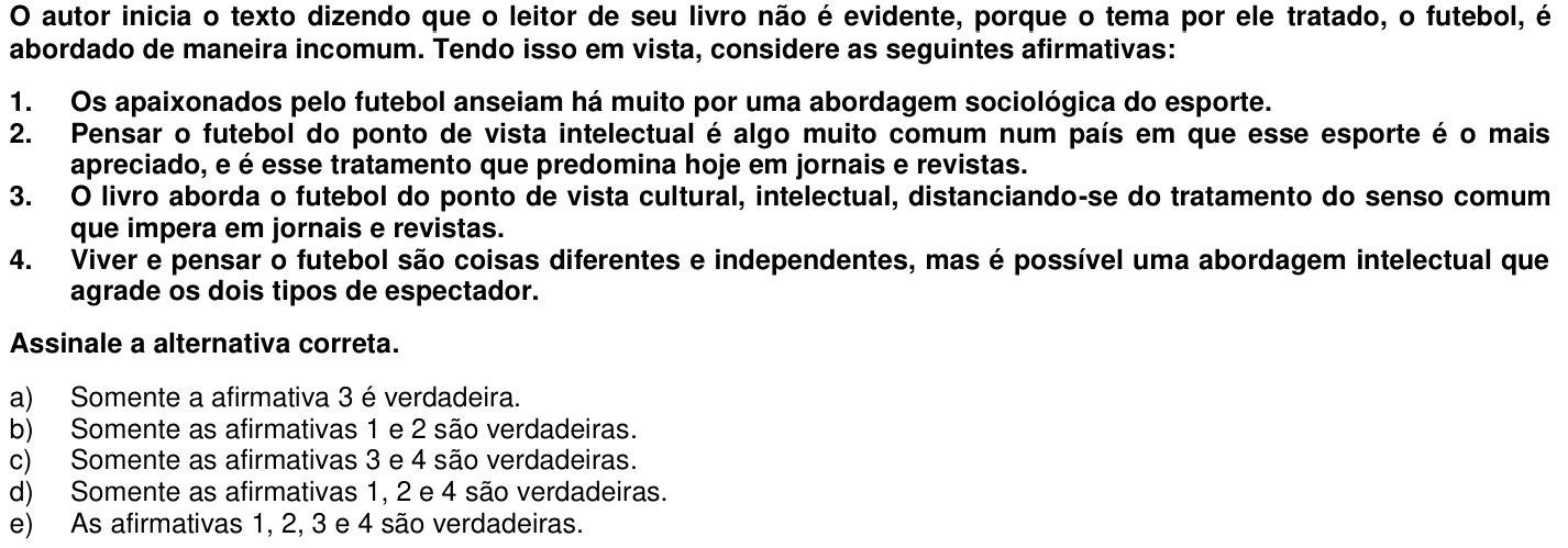 Questão 11 no caderno 1ª fase da UFPR 2017