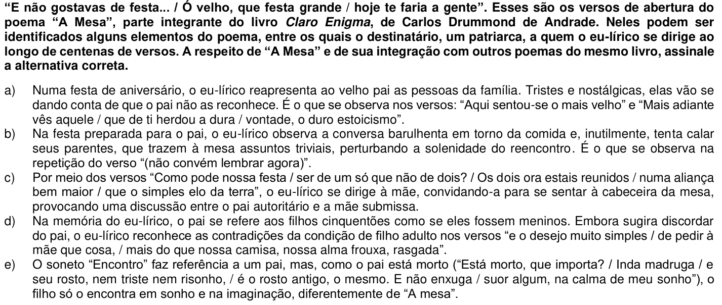 Questão 18 no caderno 1ª fase da UFPR 2017
