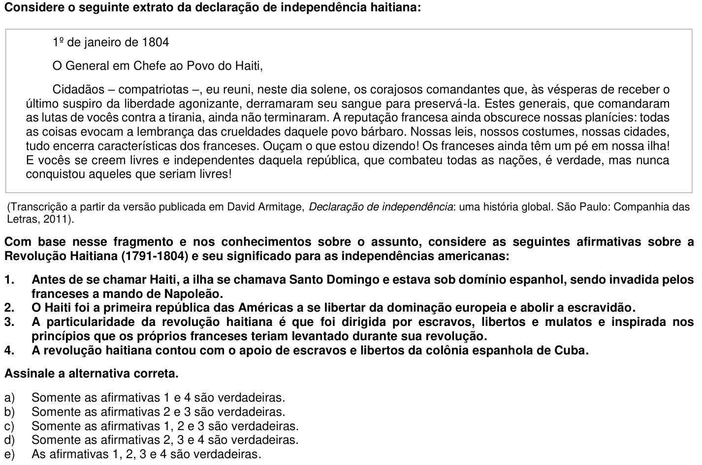 Questão 19 no caderno 1ª fase da UFPR 2017