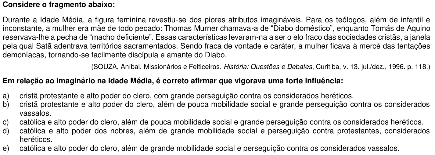 Questão 24 no caderno 1ª fase da UFPR 2017