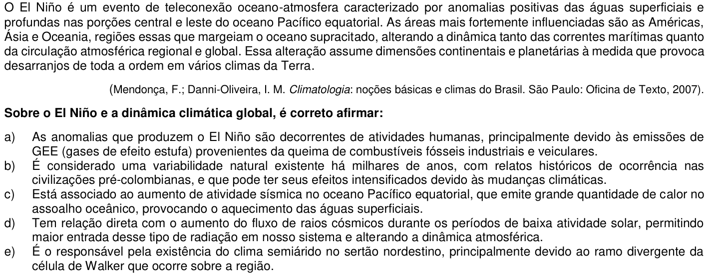 Questão 35 no caderno 1ª fase da UFPR 2017