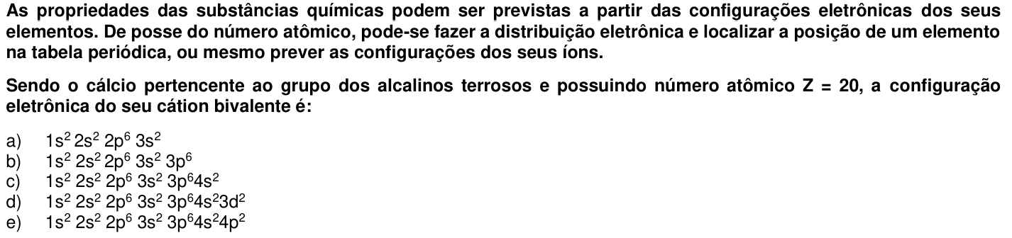Questão 56 no caderno 1ª fase da UFPR 2017