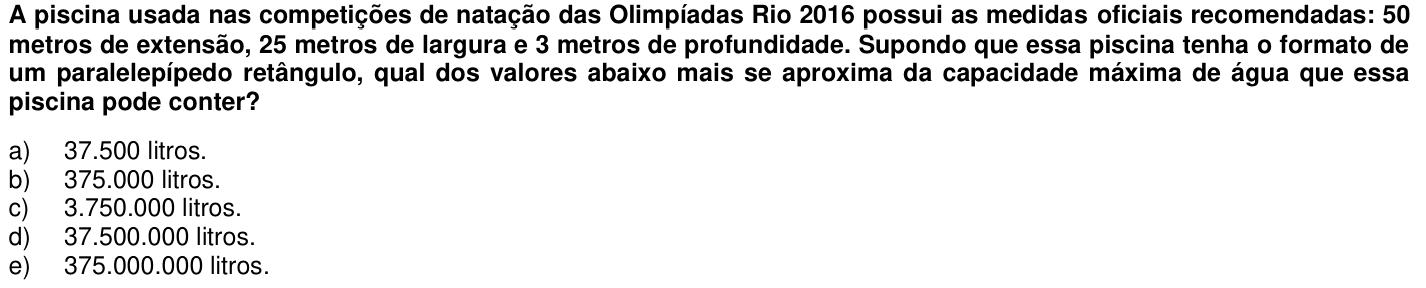 Questão 66 no caderno 1ª fase da UFPR 2017