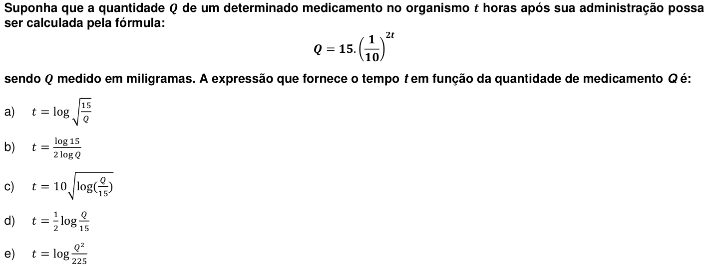 Questão 72 no caderno 1ª fase da UFPR 2017