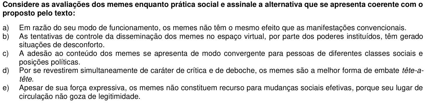 Questão 1 no caderno 1ª fase da UFPR 2018