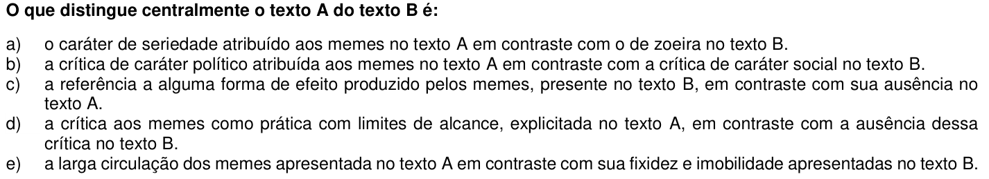 Questão 4 no caderno 1ª fase da UFPR 2018