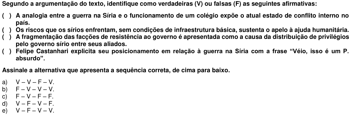 Questão 8 no caderno 1ª fase da UFPR 2018