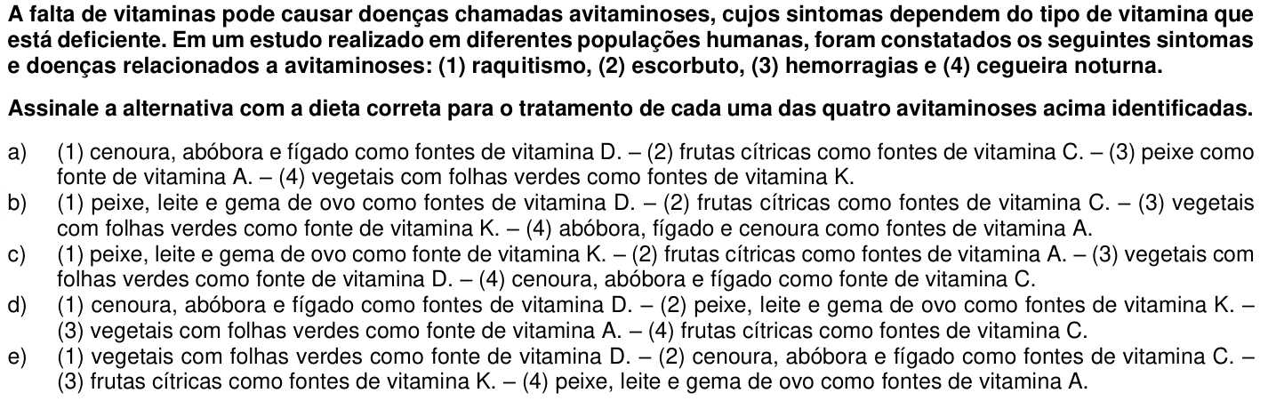 Questão 20 no caderno 1ª fase da UFPR 2018